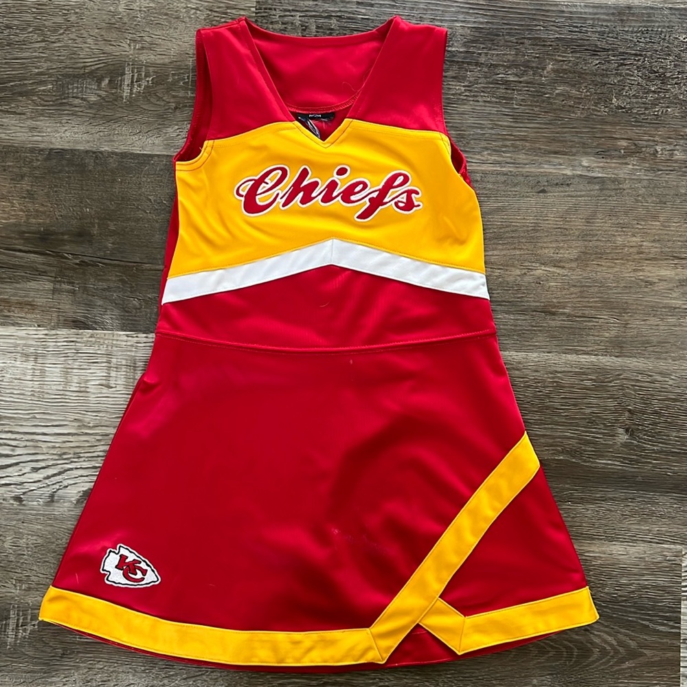 Chiefs Kids Cheerleader Dress - Red and Yellow
